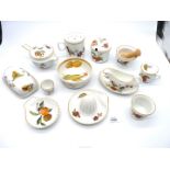 A quantity of Royal Worcester 'Evesham' china including flour sifter, lemon squeezer,