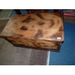 A mottled finish Pine Blanket Chest, 37 3/8'' x 19 5/8'' x 17 3/4'' high.