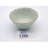 A collectable Chinese Song dynasty celadon wine cup c.