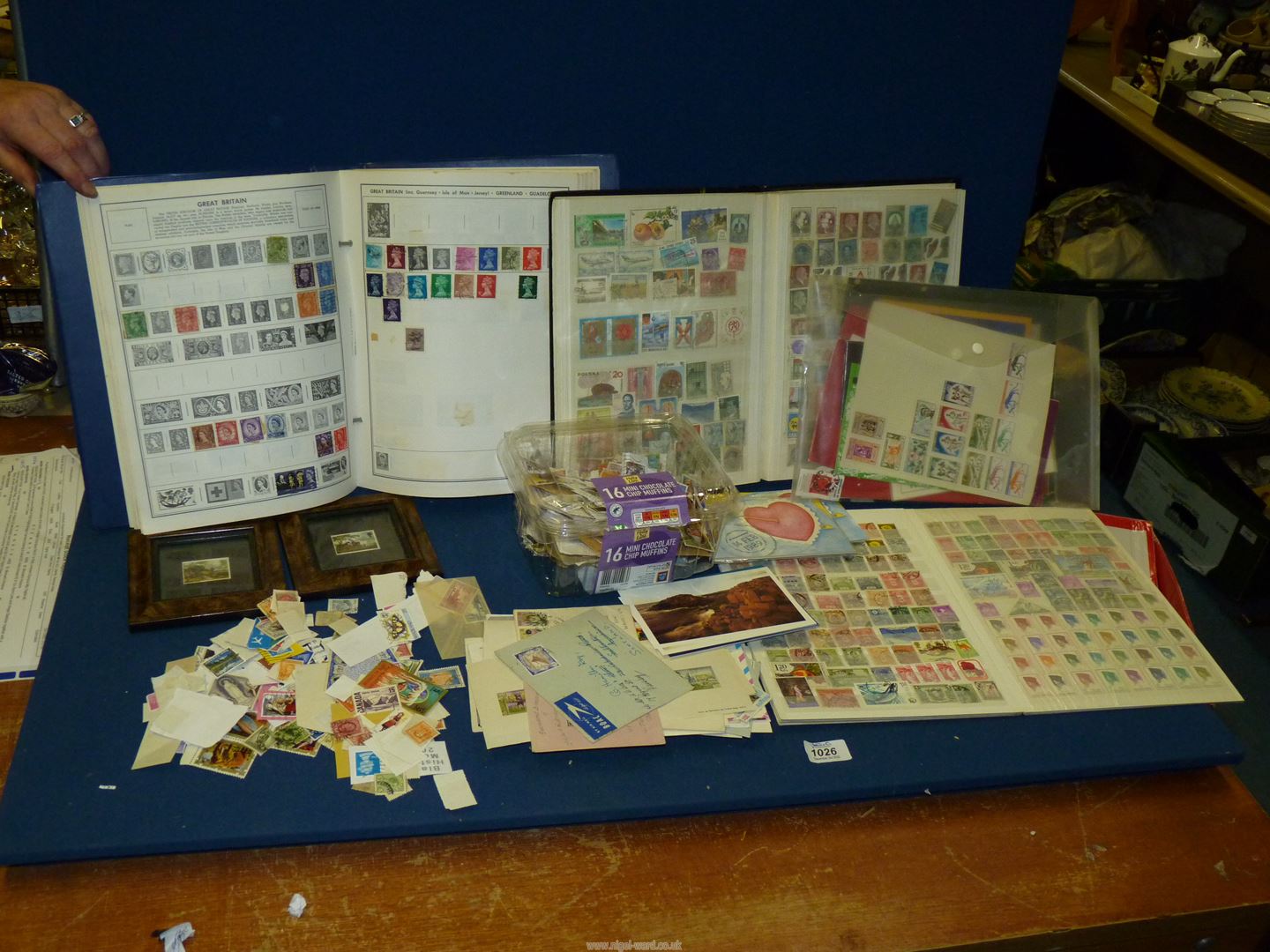 Nine Stamp Albums, four stock books (some with stamps), loose stamps, British and foreign envelopes,