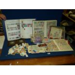 Nine Stamp Albums, four stock books (some with stamps), loose stamps, British and foreign envelopes,