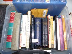 A quantity of books on religion including 'Hymns Old and new', 'Sacred Spaces',