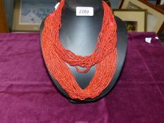 Two Coral necklaces.