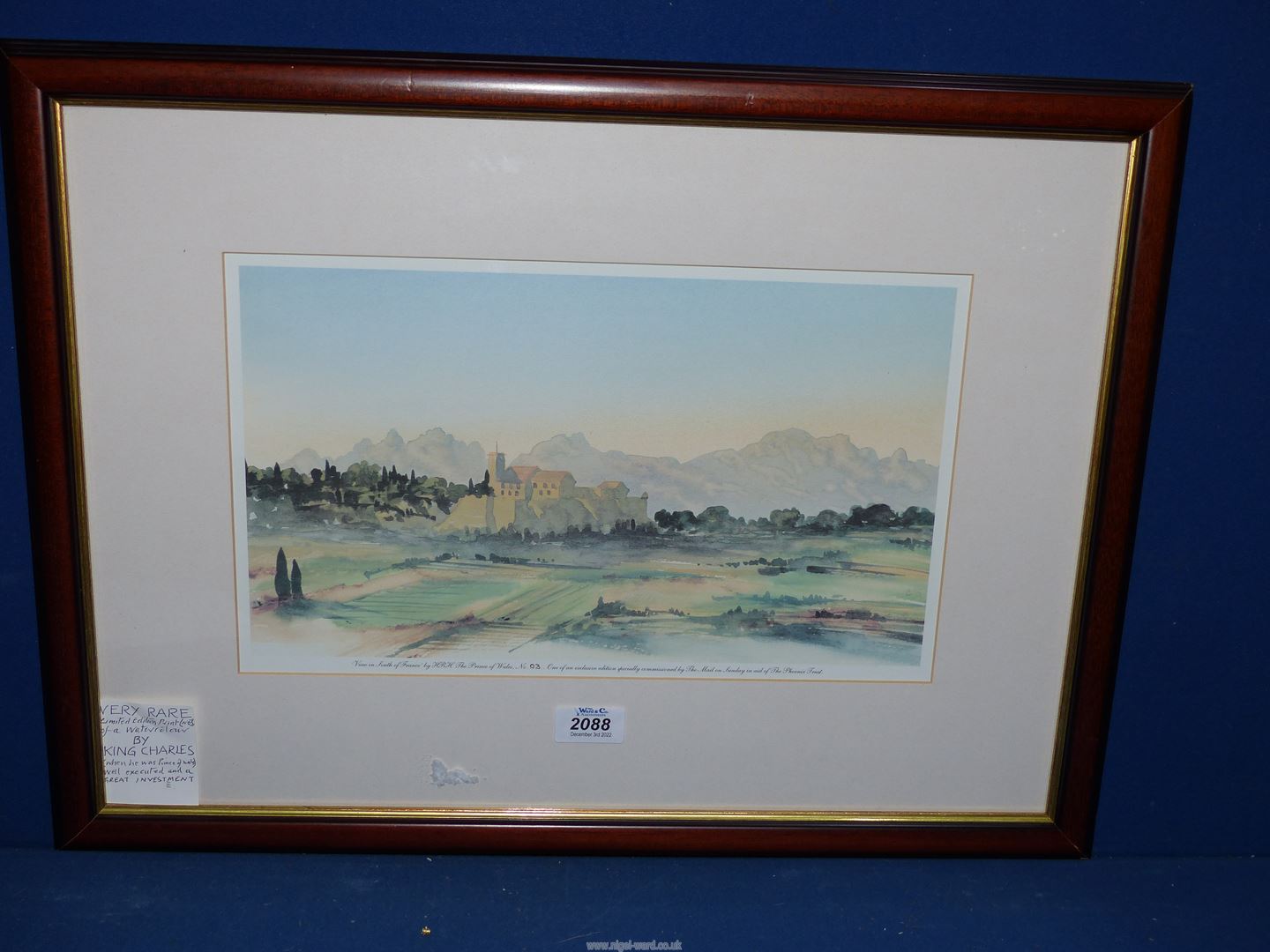 A limited edition print of a watercolour painted by Prince Charles before he was king. - Image 2 of 2