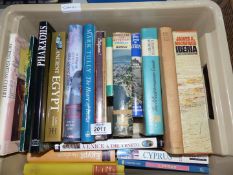 A tub of hardback books: Ancient Egypt, 'Your Guide to Syria',