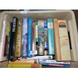 A tub of hardback books: Ancient Egypt, 'Your Guide to Syria',