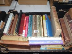 A box of books including 'The Life of Kathleen ferrier, English Saga 1840 - 1940,