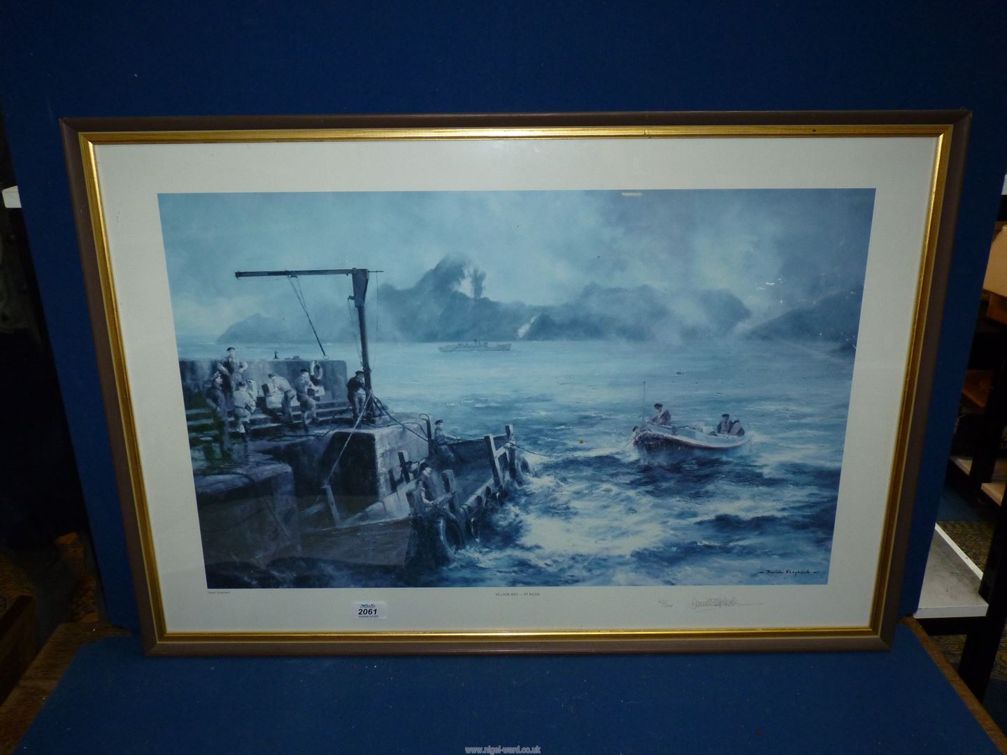 A large framed Limited Edition David Shepherd print titled ' Village Bay - St Kilda', no: 62/200, - Image 2 of 3