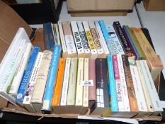 A box of paperback books including Bill Bryson, Marklis Zusak 'The Book Thief',