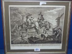 By and after William Hogarth (1687-1764) an original engraving (1725) 'Hudibras',