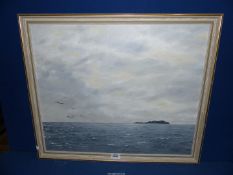 A framed Colin Brown seascape, dated 1984.