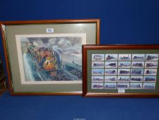 A framed and mounted print titled 'Chariots of Fire' by W.