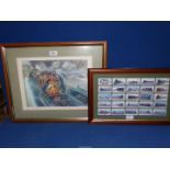 A framed and mounted print titled 'Chariots of Fire' by W.