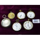 A quantity of Pocket watches, some for spares or repair including Orb Swiss made movement,