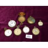 A quantity of Pocket watches for spares and repairs including 'Superior railway Timekeeper',