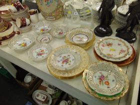 A qty of assorted plates; Meissen, Wedgewood,