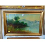 A gilt framed oil,