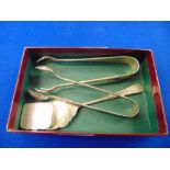 Two sets hallmarked silver sugar tongs,