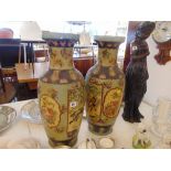 A pair of oriental vases, 2ft high a.