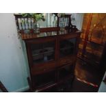 A mahogany display cabinet