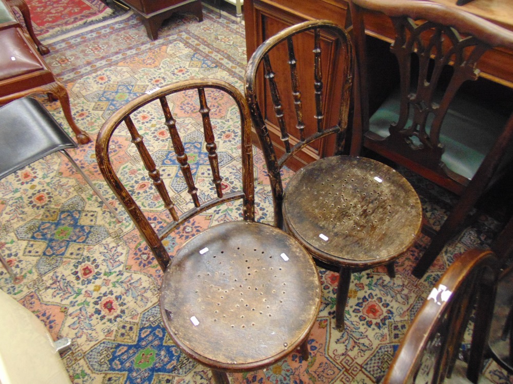 A pair of Bentwood chairs