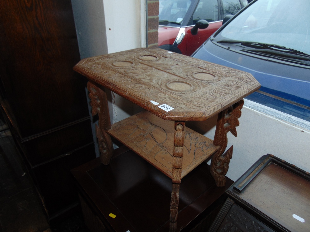 An eastern carved table - Image 3 of 3