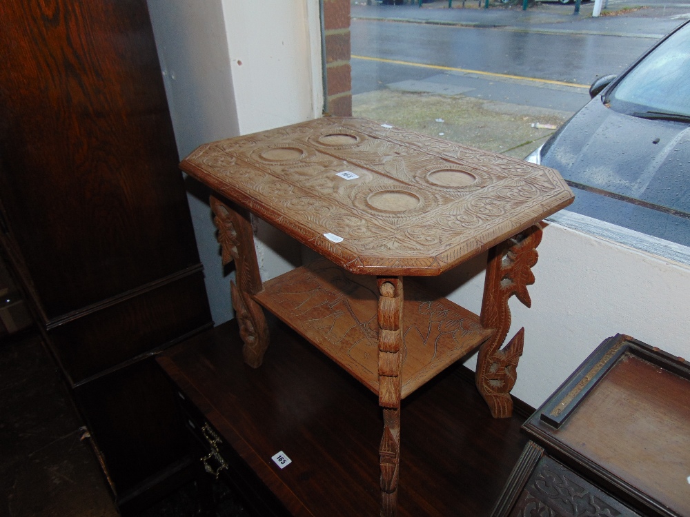 An eastern carved table - Image 2 of 3