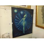 An oil on canvas, unframed, The magic wand, signed,