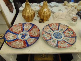 Two Imari chargers, approx.