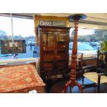 An Oak barley twist display cabinet