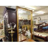 A gilt rectangular mirror