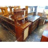 A Mahogany Chiffonier with two shelves over