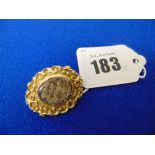 A 9ct Gold, Mourning brooch,