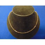 A 9ct Victorian necklace, 38cms,
