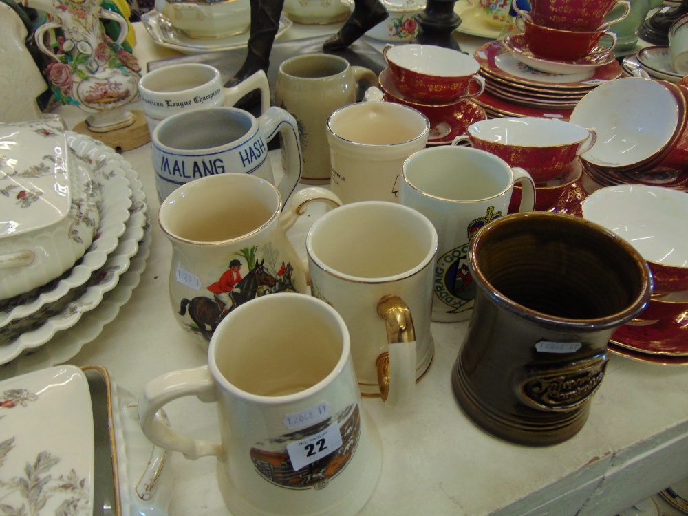 A qty of beer steins