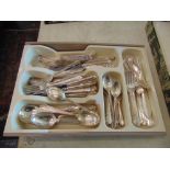 A qty of silver plated cutlery,