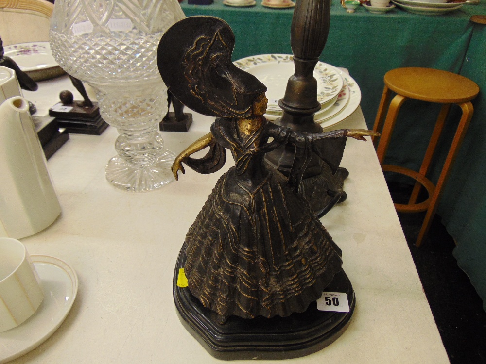 A bronze Artdeco dancing lady