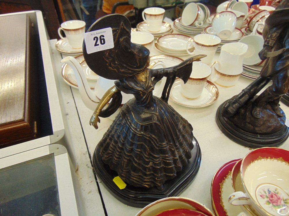 A bronze Artdeco dancing lady - Image 2 of 2