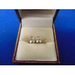 A pair of 18ct White Gold Diamond stud earrings