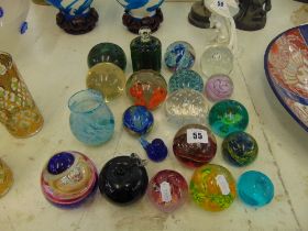 A collection of paperweights, approx.