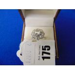 An 18ct White Gold cluster ring, total Diamond weight 3 carat,