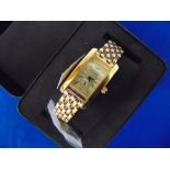 A ladies Emporio Armani dress watch, gold plated,