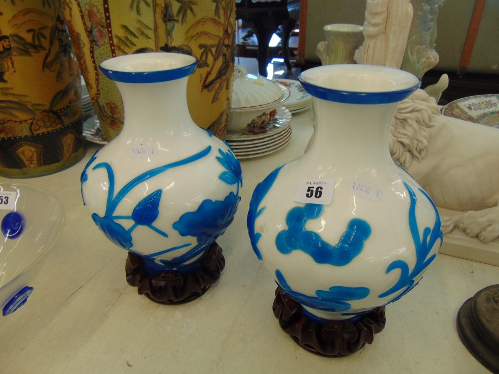 A pair of porcelain vases,