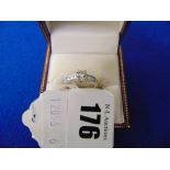 An 18ct White Gold single stone Diamond ring,