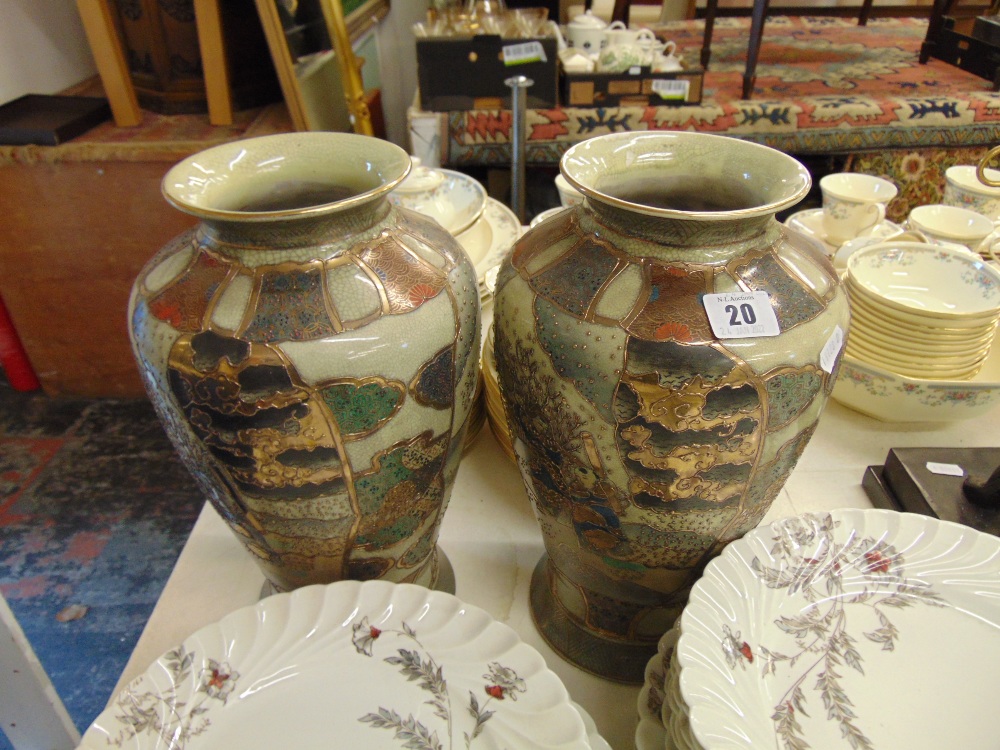 A pair of Oriental style vases