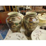 A pair of Oriental style vases