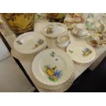 A part dinner set, plates etc.