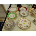 A qty of assorted plates; Meissen, Wedgewood,