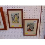 A pair of prints, Parisian scenes, signed,