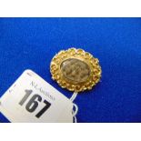 A 9ct Gold, Mourning brooch,